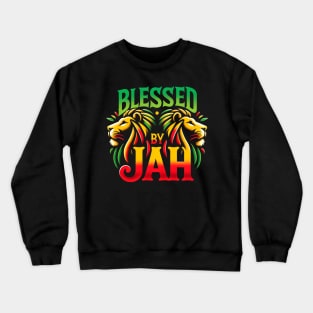 Blessed by Jah Rasta Colors, African Lion Crewneck Sweatshirt